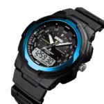 SKMEI 1454 Watch For Men - Black Lite Blue - Image 2