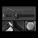 SKMEI 1454 Watch For Men - Full Black - Image 3