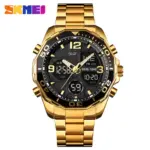 SKMEI 1649 Watch For Men- Golden Black