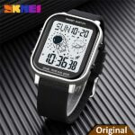 SKMEI 1971 Digital Watch For Men - Silver Black - Image 2