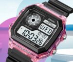 SKMEI 1998 Digital Watch For Men - Black Purple - Image 2
