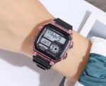 SKMEI 1998 Digital Watch For Men - Black Purple - Image 4