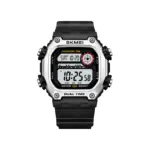 SKMEI 2126 Sports Watch for Men - Silver Black