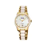 SKMEI 2175 Ceramic Watch For Woman- Gold