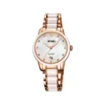SKMEI 2175 Ceramic Watch For Woman-Rose Gold