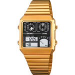 SKMEI 2198 Thermometer Watch For Men- Golden