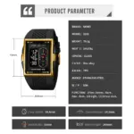 SKMEI 2213 Watch For Men- Black Gold - Image 2