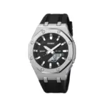 SKMEI 2243 Military  WAtch For Men- Black Silver