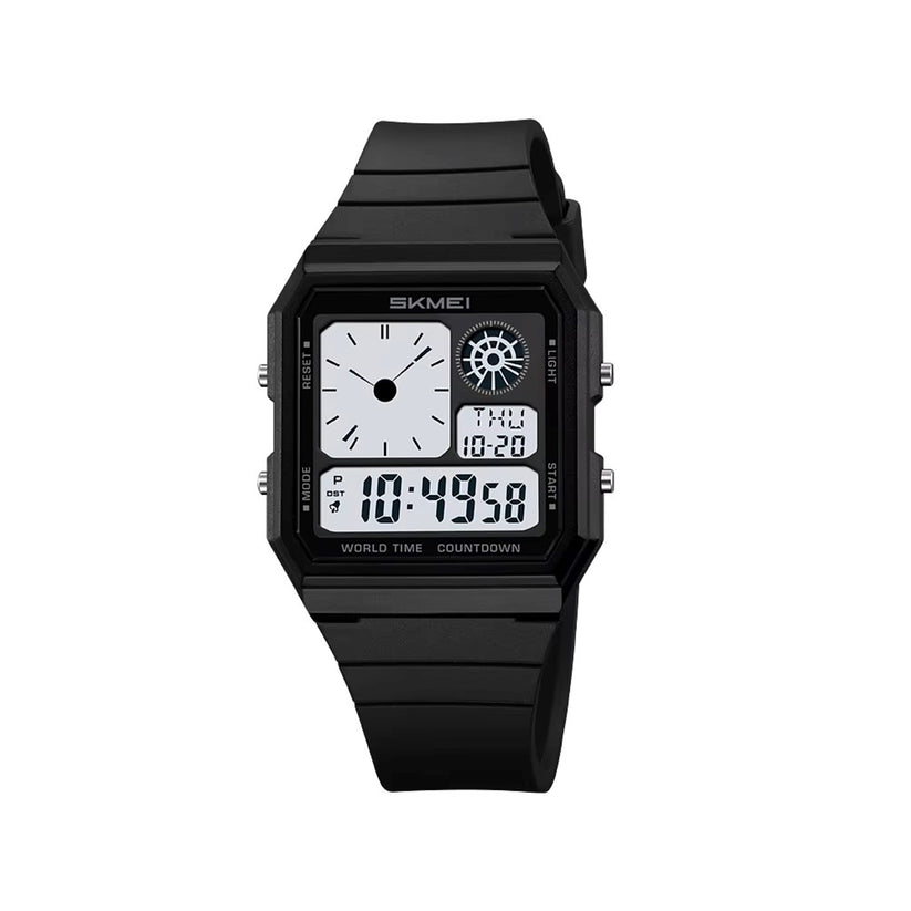 SKMEI-2347-Multifunctional-Water-proof.jpg Skmei 2347 Watch for Men - Black White Display - Image 1