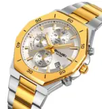 SKMEI 2452 Watch For Men- Gold Silver - Image 2