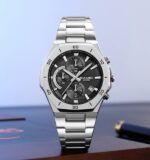 SKMEI 2452 Watch For Men- Silver Black - Image 3