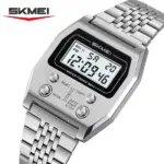 SKMEI 2460 Digital Watch For Men - Full Silver - Image 2