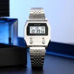 SKMEI 2460 Digital Watch For Men - Full Silver - Image 3
