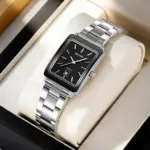 SKMEI 2566 Watch For Women - Silver Black - Image 2