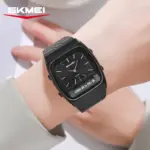 SKMEI 2585 Dual Time Watch For Men - Full Black - Image 5