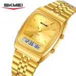 SKMEI 2585 Dual Time Watch For Men - Full Golden - Image 3