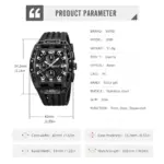 SKMEI 2606 Watch For Men - Full Black - Image 2