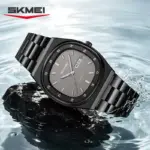 SKMEI 2630 Chain Watch For Men - Black Gray - Image 2