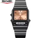 SKMEI 2632 Dual Time Watch For Men - Black Rose