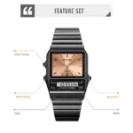 SKMEI 2632 Dual Time Watch For Men - Black Rose - Image 3