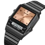 SKMEI 2632 Dual Time Watch For Men - Black Rose - Image 2