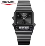 SKMEI 2632 Dual Time Watch For Men - Full Black