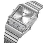 SKMEI 2632 Dual Time Watch For Men - Full Silver - Image 2