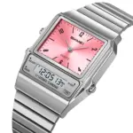 SKMEI 2632 Dual Time Watch For Men - Silver Pink - Image 2