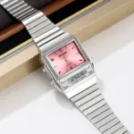 SKMEI 2632 Dual Time Watch For Men - Silver Pink - Image 4