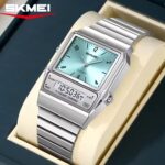 SKMEI 2632 Dual Time Watch For Men - Silver Sky - Image 3