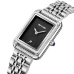 SKMEI 2670 Chain Watch For Women - Silver & Black - Image 2