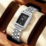 SKMEI 2670 Chain Watch For Women - Silver & Black - Image 3
