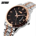 SKMEI 9069 Watch For Men - Silver Rose Black - Image 2