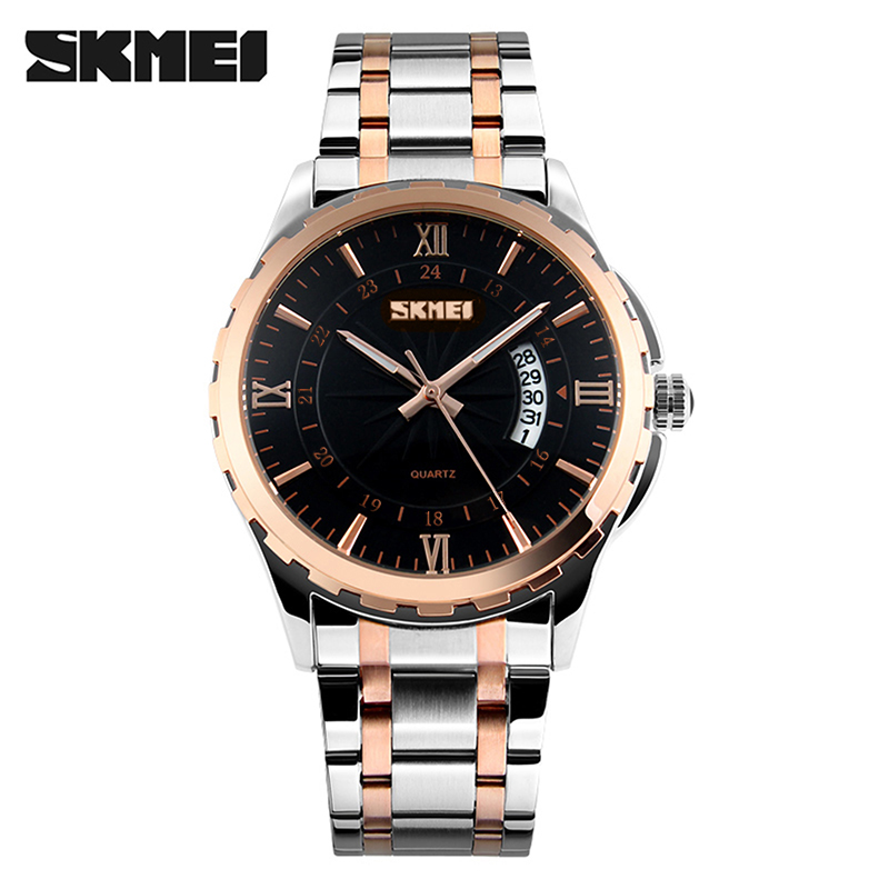 SKMEI-9069-Watch-For-Men-Silver-Rose-Black.jpeg SKMEI 9069 Watch For Men - Silver Rose Black - Image 1