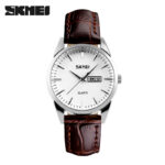 SKMEI 9073 Watch for Women - Deep Red & White