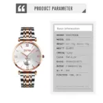 SKMEI 9198 Watch For Women - Silver Rose - Image 4