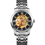 SKMEI 9222 Automatic Watch for Men -  Silver Gold