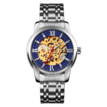 SKMEI 9222 Automatic Watch for Men -  Silver Gold Blue