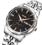 Skmei 9268  Chain Belt Watch For Men-Silver Black - Image 2