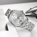 SKMEI 9319 Watch For Men - Full Silver - Image 3
