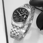 SKMEI 9319 Watch For Men - Silver Black - Image 4
