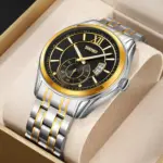 SKMEI 9319 Watch For Men - Silver Yellow Black - Image 6