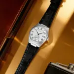 SKMEI 9390 Leather Watch For Men - Silver Black - Image 3