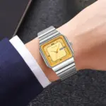 SKMEI 9414 Watch For Men - Silver Gold - Image 2