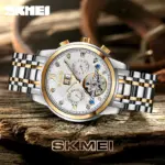 SKMEI M029 Mechanical Watch For Men-White - Image 2