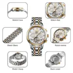 SKMEI M029 Mechanical Watch For Men-White - Image 3
