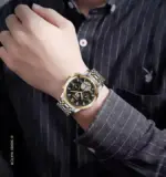 SKMEI M029 Mechanical Watch For Men-Black - Image 2