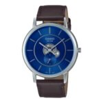 Side Second Leather Belt Watch MTP-B130L-1AVDF