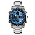 Skmei 1389 Watch For Men- Silver Blue