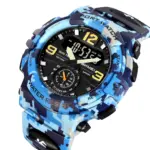 Skmei 2341 Sport Wach For Men - Black Camo Blue